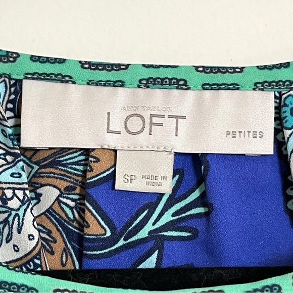 LOFT by ANN TAYLOR Women’s Petite Blue Paisley Halter Tank Top - Small Petite - Picture 6 of 11